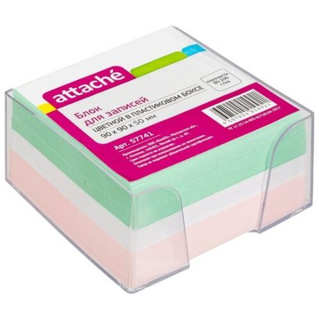 Блок-кубик Attache (90x90x50 мм 2 цвета бокс), 57741