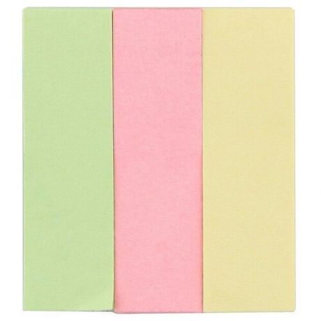 Клейкие закладки Attache бумажные 3 цвета по 40 листов 15х50 мм, 958599