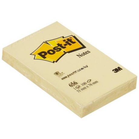 Post-it Стикеры Original 51x76 мм, 100 листов (656) канареечный желтый