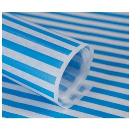 Бумага силиконизированная «Полоски», голубые, 0,38 х 5 м