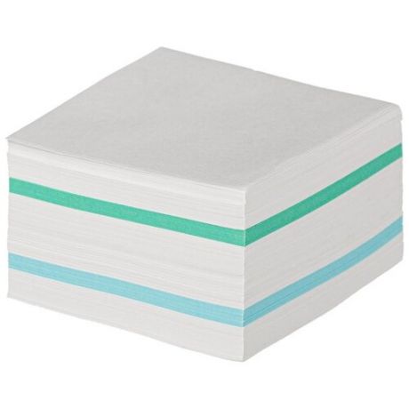 Attache Блок для записей запасной 90x90x50 мм (1179441) белый/зеленый/голубой