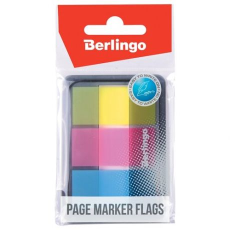 Berlingo Флажки-закладки 4,5х2 см, 20 листов х 3 цвета (LSz_45201) синий/желтый/розовый