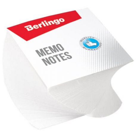 Berlingo Блок для записи на склейке Classic, 8х8х5 см, витой белый