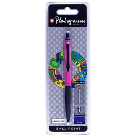 50427 Ручка шариковая с чернилами синего цвета, толщина линии 0,9 мм, в блистере, корпус розового цвета