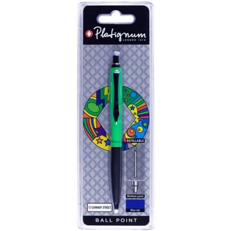50429 Ручка шариковая с чернилами синего цвета, толщина линии 0,9 мм, в блистере, корпус зеленого цвета