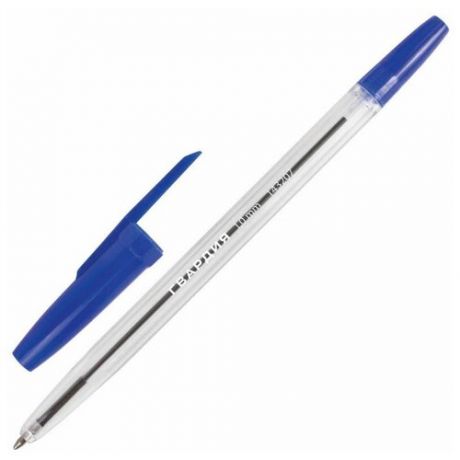 Ручка шариковая гвардия "Line", корпус прозрачный, узел 1 мм, линия письма 0,5 мм, синяя,143207