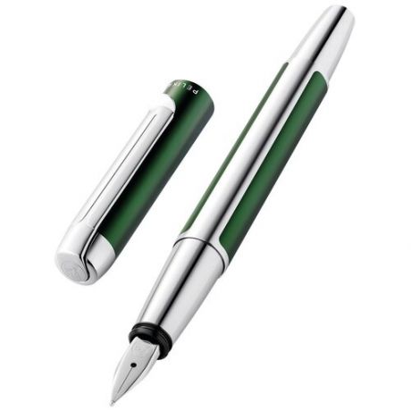 Ручка перьевая Pelikan Elegance Pura P40 (PL817493) зеленый/серебристый F перо сталь нержавеющая карт. уп.