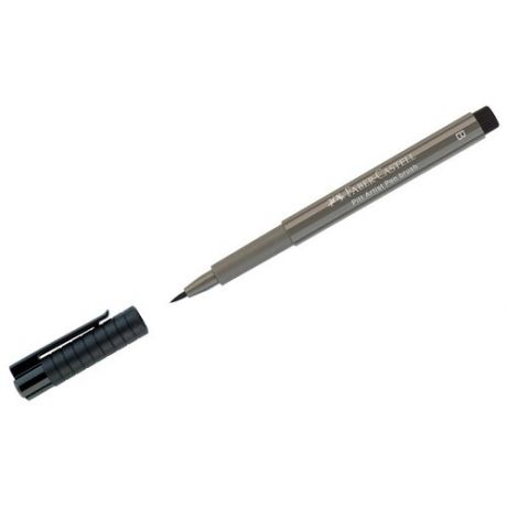 Faber-Castell Набор капиллярных ручек Pitt Artist Pen Brush B, серый цвет чернил, 10 шт.
