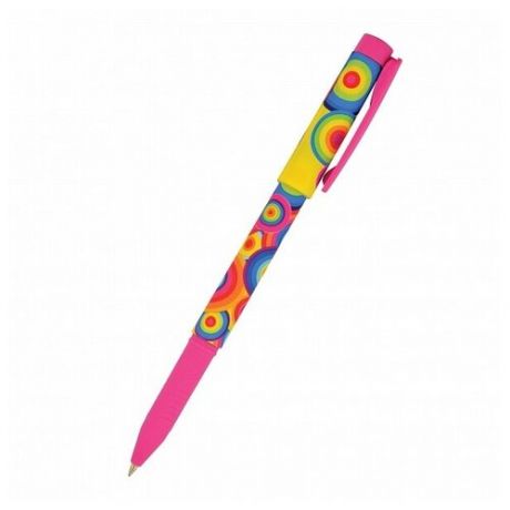 Ручка "FreshWrite. Crazy. Круги цветные" шариковая 0.7 ММ, синяя