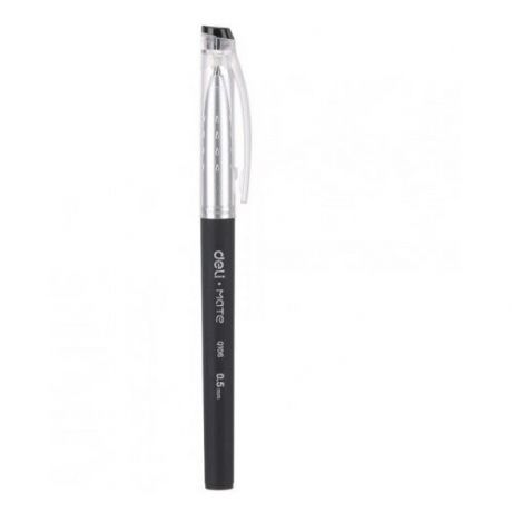 Ручка гелевая Deli Mate 0.5 мм черные чернила прозрачный EQ10520