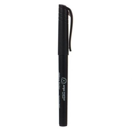 Ручка-роллер KOH-I-NOOR, черная, трехгранная, корпус черный, узел 0.5 мм, линия письма 0.3 мм, 7780573801KS