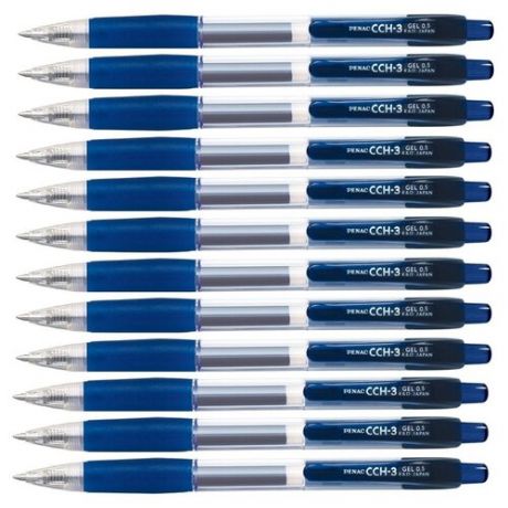 Ручка гелевая CCH-3 масляные чернила, синий, 12 шт.