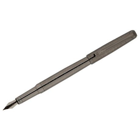 Ручка перьевая Delucci «Mistico», черная, 0.8мм, корпус оружейный металл, подар. уп.