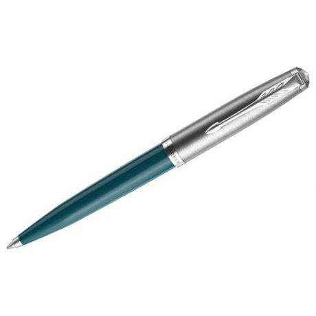 Ручка шариковая Parker "51 Teal Blue CT" черная, 1,0мм, поворот подарочная упаковка
