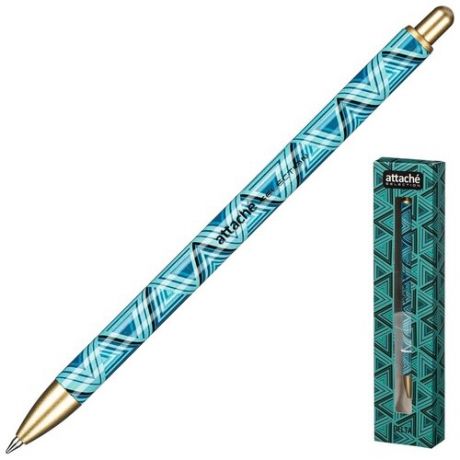 Ручка шариковая Attache Delta, автоматическая, синяя, подарочная упаковка, Selection (1098082)