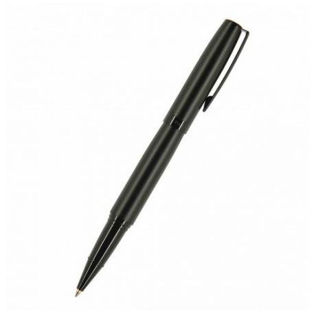 Ручка "SORRENTO" роллер в тубусе круглой формы 1,0 ММ, синяя (корпус черный, футляр черный)