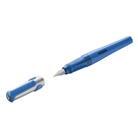 Ручка перьевая Pelikan Pelikano (PL802925) Blue F перо сталь нержавеющая для правшей карт.уп.