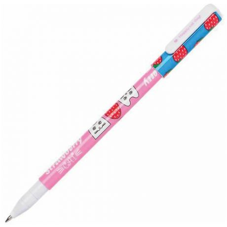 Ручка шариковая CENTRUM "Happy Cat. Strawberry", синяя, корпус с печатью, узел 0,7 мм, 83995