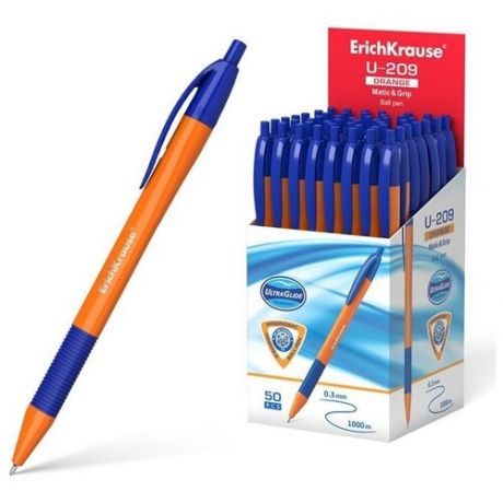 Ручка шариковая автоматическая U-209 Orange Matic&Grip 1.0, Ultra Glide Technology, чернила синие (50 шт)