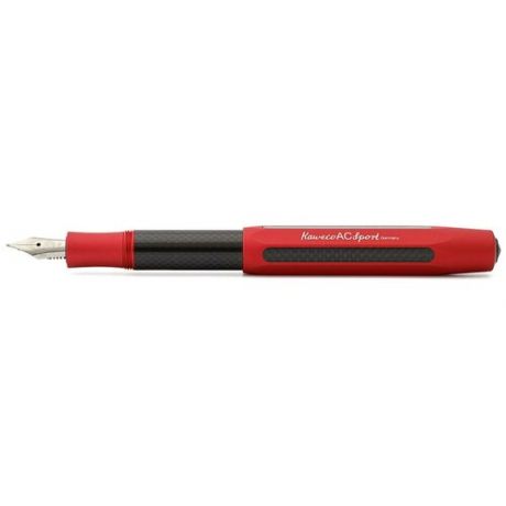 Ручка перьевая Kaweco AC Sport EF 0,5 мм, корпус красный с черными вставками