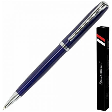 Ручка подарочная шариковая BRAUBERG «Cayman Blue», корпус синий, узел 1 мм, линия письма 0,7 мм, синяя, 141409