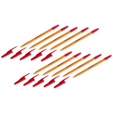 Ручка шариковая Corvina "51 Vintage" красная, 1,0 мм, оранжевый корпус (10 штук)