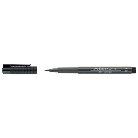 Faber-Castell ручка капиллярная Pitt Artist Pen Soft Brush SB, серый цвет чернил, 10 шт.