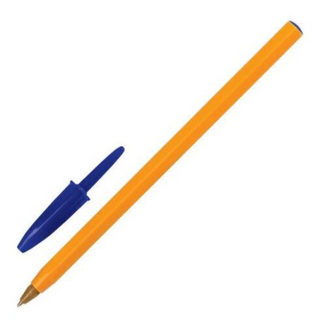 Ручка шариковая BIC "Orange", синяя, корпус оранжевый, узел 0.8 мм, линия письма 0.3 мм, 8099221