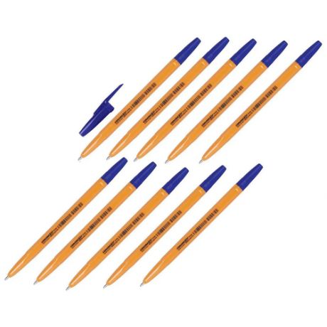 Ручка шариковая Corvina "51 Vintage" синяя, 1,0 мм, оранжевый корпус (10 штук)