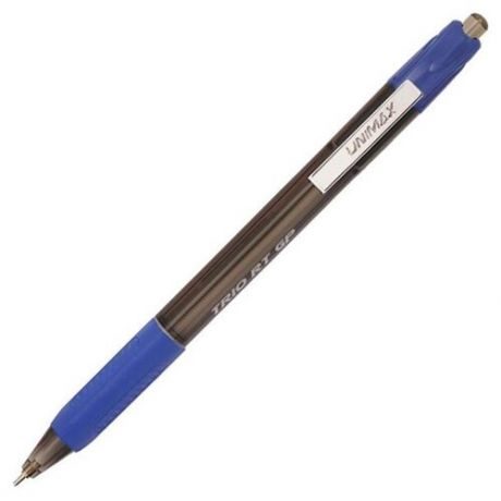 Ручка шариковая масляная автоматическая Unimax Glide Trio RT GP Steel черная (толщина линии 0.5 мм), 722469