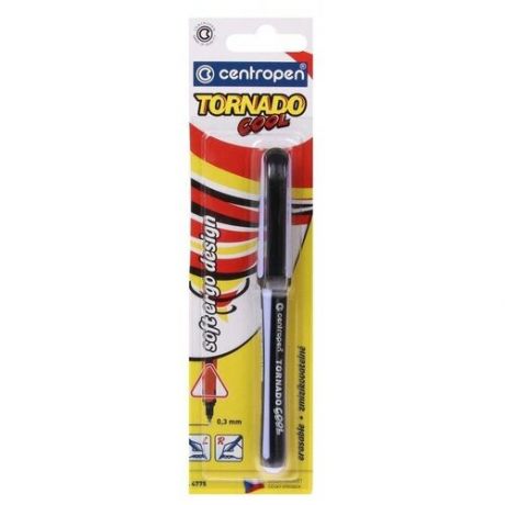 Ручка-роллер, 0.5 мм, линия 0.3 мм, Centropen Tornado Cool 4775, одноразовая, корпус микс, блистер