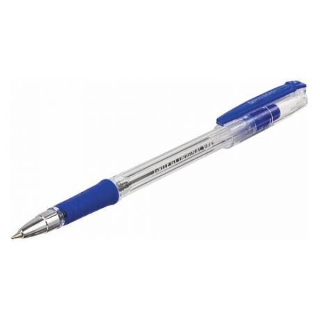 BRAUBERG Ручка шариковая масляная с грипом BRAUBERG "i-Rite GT", синяя, корпус прозрачный, узел 0,7 мм, 143300
