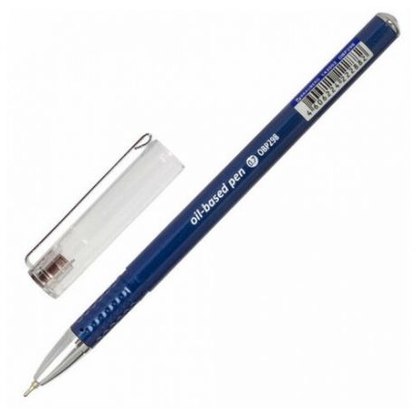 Ручка шариковая масляная BRAUBERG "Oxet", синяя, корпус синий, игольчаиый узел 0,7 мм, линия письма 0,35 мм, 143002