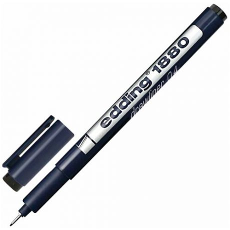 Ручка капиллярная (линер) EDDING DRAWLINER 1880, черная, толщина письма 0,4 мм, водная основа, E-1880-0.4/ 1