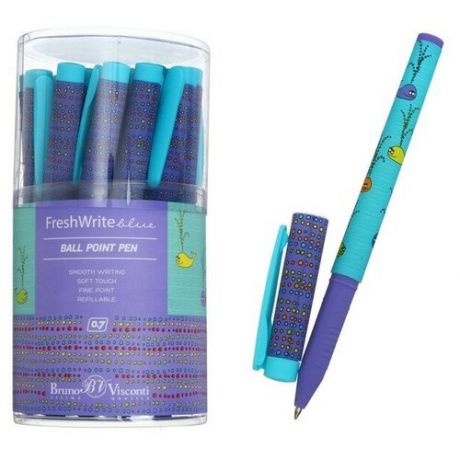 Ручка шариковая FreshWrite «Кит», узел 0.7 мм, синие пигментные чернила на масляной основе, корпус Soft Touch