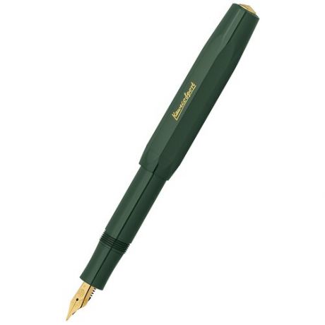 Ручка перьевая Kaweco CLASSIC Sport F 0,7 мм, чернила синие, корпус зеленый
