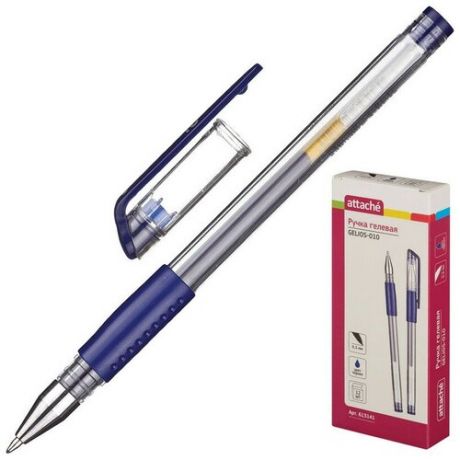 Ручка гелевая Attache Gelios-030 синяя (толщина линии 0.5 мм) 10шт/уп