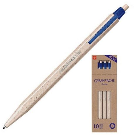 Шариковая ручка Caran d`Ache Ручка шариковая Caran d’Ache 825 Wood Chips, 1мм синий