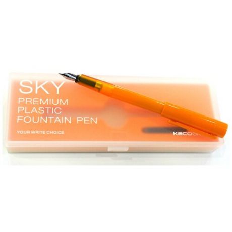 Перьевая ручка KACO Sky Premium Plastic Fountain Pen (K1030) оранжевый