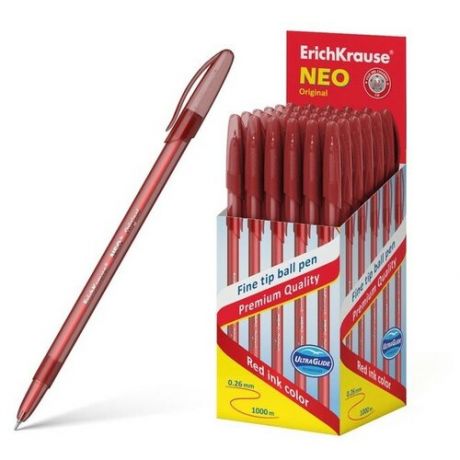 Ручка шариковая Erich Krause Neo Original чернила красные 46517 (50 шт)