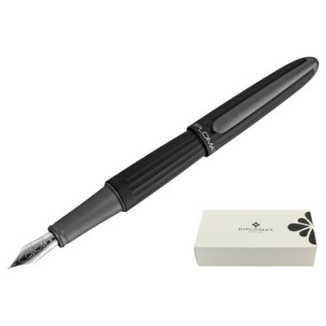 Ручка перьевая Diplomat Aero black F цвет чернил синий цвет корпуса черный (артикул производителя D40301023), 1006759