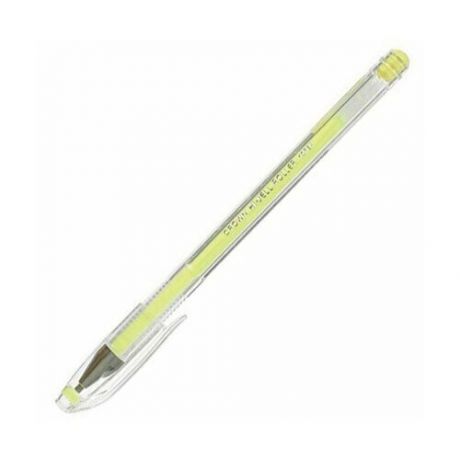 Ручка гелевая CROWN "Hi-Jell Pastel", желтая пастель, узел 0,8 мм, линия письма 0,5 мм, HJR-500P