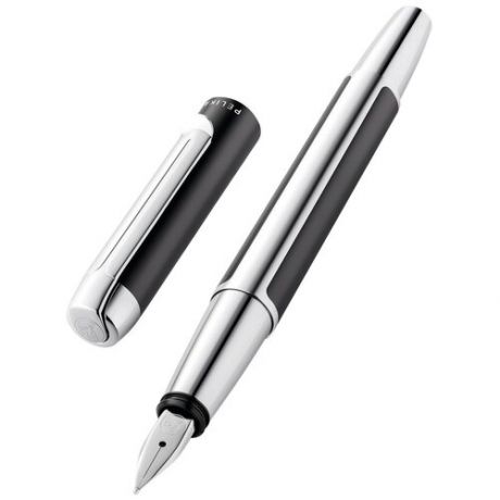 Ручка перьевая Pelikan Elegance Pura P40 (PL817127) антрацитовый/серебристый F перо сталь нержавеющая карт. уп.