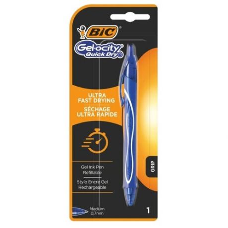 BIC Ручка гелевая Gel Ocity Quick Dry 0.7, 964765, синий цвет чернил, 1 шт.