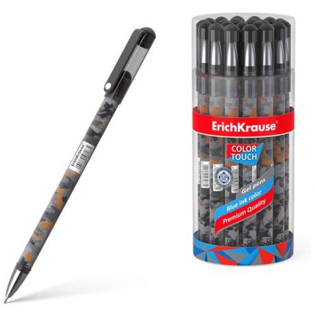 Ручка гелевая ErichKrause ColorTouch Rough Native, цвет чернил синий (в тубусе по 24 шт.)