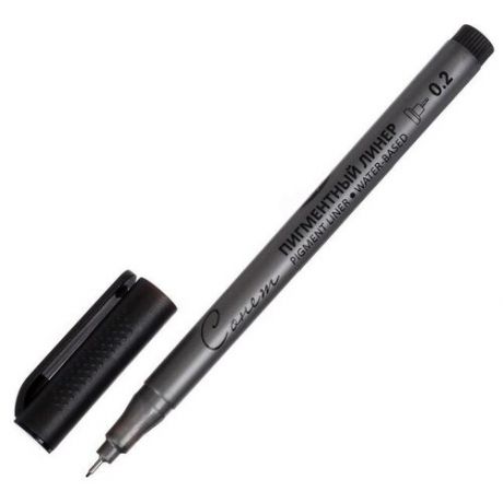 Ручка капиллярная для черчения ЗХК "Сонет" линер 0.2 мм чёрный 2341645 5439333