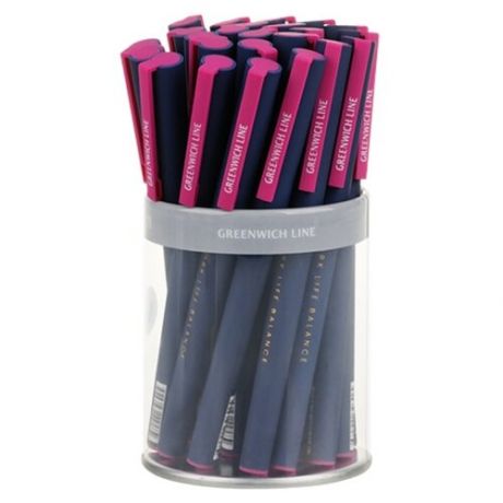 Greenwich Line Ручка шариковая Utility dark blue 0,7 мм, софт-тач, синий цвет чернил, 24 шт.