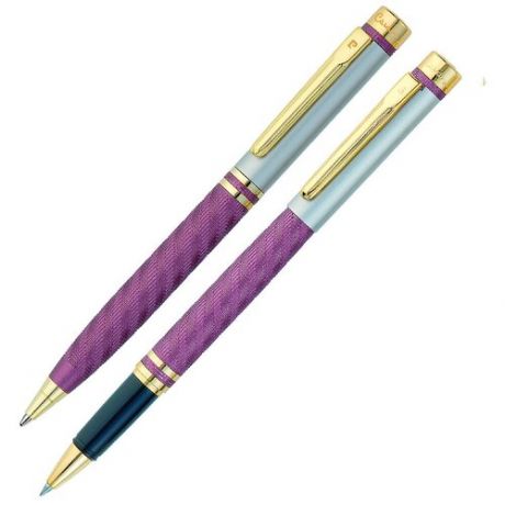 Набор подарочный Pierre Cardin Pen&Pen - Matte Violet, шариковая ручка + ручка-роллер, M