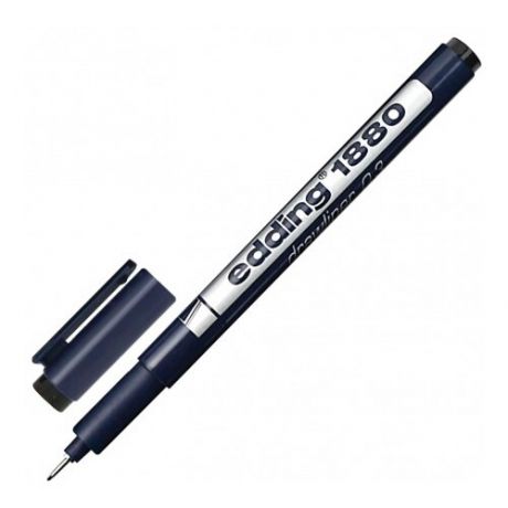 Ручка капиллярная (линер) EDDING DRAWLINER 1880, черная, толщина письма 0.3 мм, водная основа, E-1880-0.3/1
