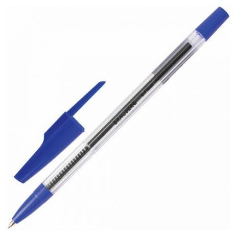 Ручка шариковая BRAUBERG "Note", синяя, корпус прозрачный, узел 0,7 мм, линия письма 0,35 мм, 141146